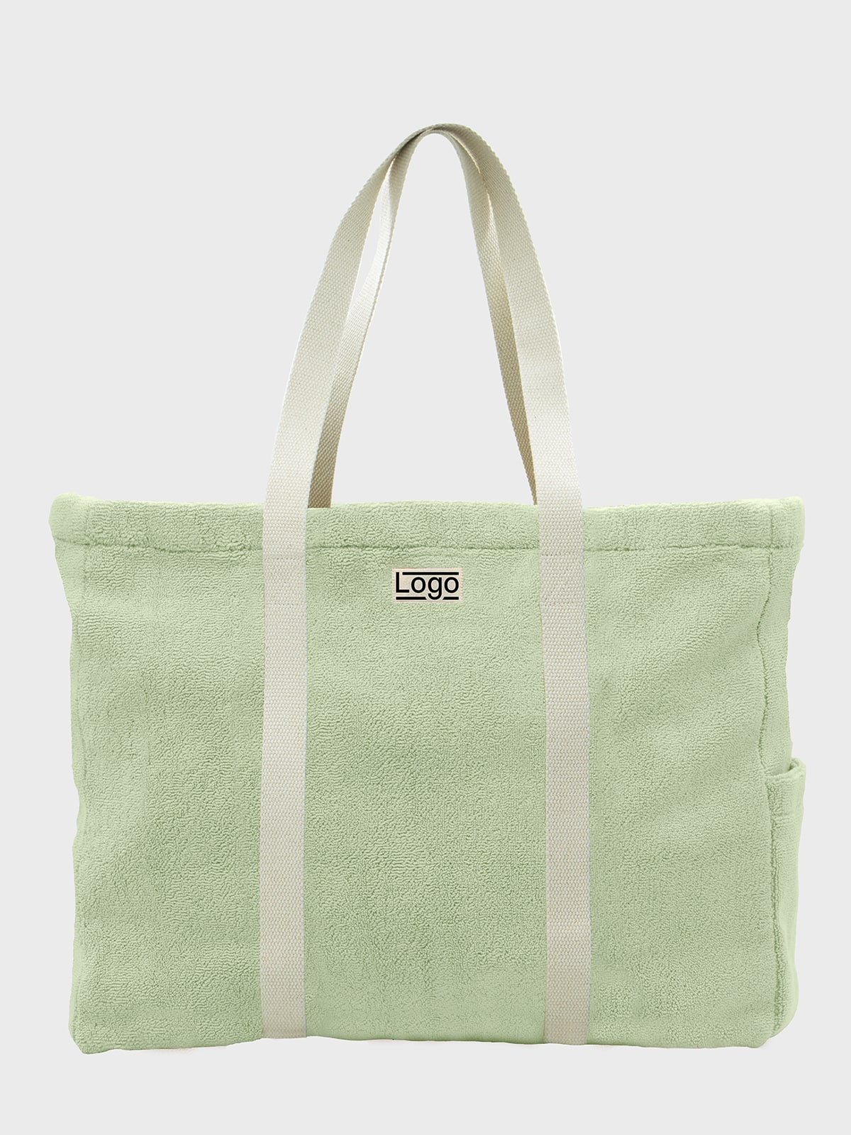 Sac de plage publicitaire Garance personnalisable Vert amande